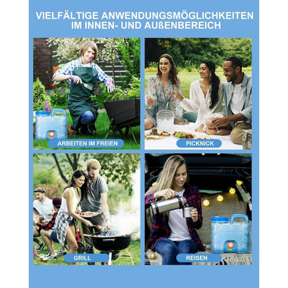 Wasserkanister mit Hahn 7,5L BPA-frei für Camping & Outdoor