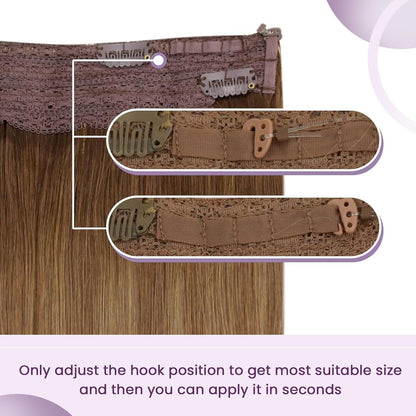 Echthaar Verlängerung Balayage Braun Ombre 35cm