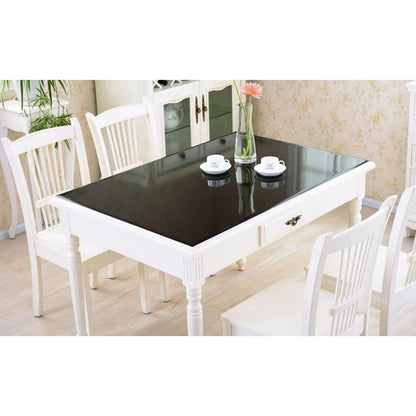 Wasserdichte PVC Tischdecke Schwarz 80x200cm – Schutzfolie für Tisch