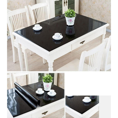 Wasserdichte PVC Tischdecke Schwarz 80x200cm – Schutzfolie für Tisch