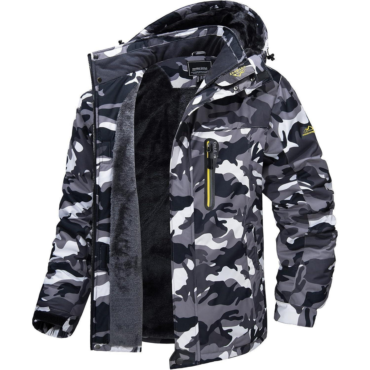 Herren Fleecejacke Winter Warm Gefüttert Skijacke Outdoor XXL