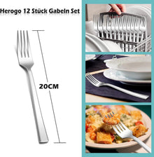 Herogo Gabeln Set 12tlg. Edelstahl Essgabeln 20cm für