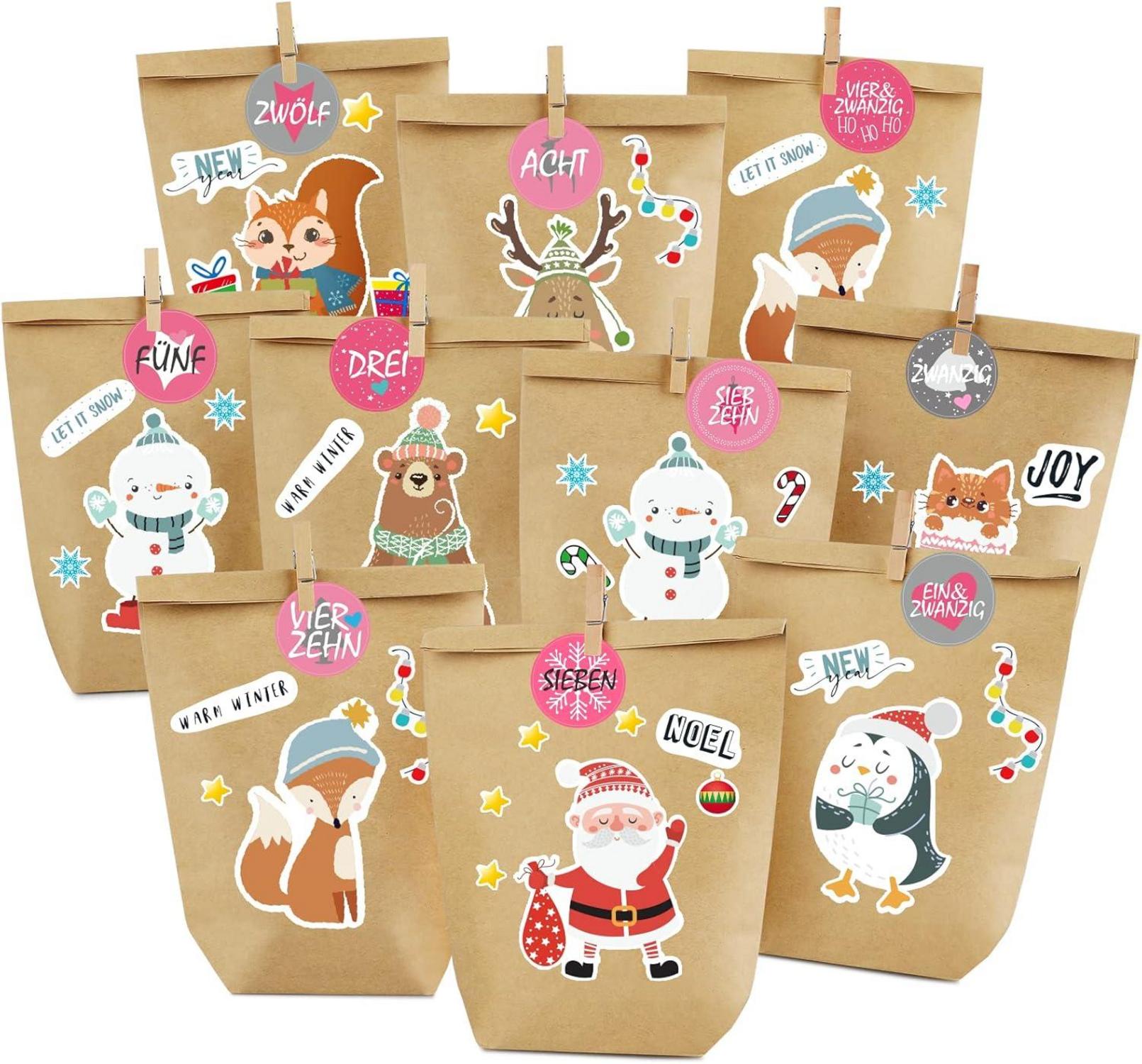 Adventskalender zum Selbstbefüllen DIY Bastelset für Weihnachten
