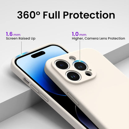 iPhone 14 Pro Max Hülle 6,7 Zoll 2022 mit Schutzfolien Silikon Gel Case