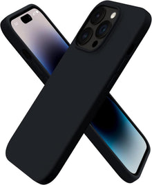 iPhone 14 Pro Hülle 6,1 Zoll Silikon Flüssig Schutz Mitternacht