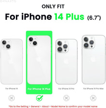 ORNARTO iPhone 14 Plus Hülle 6,7 Zoll 2022 Dunkelblau mit