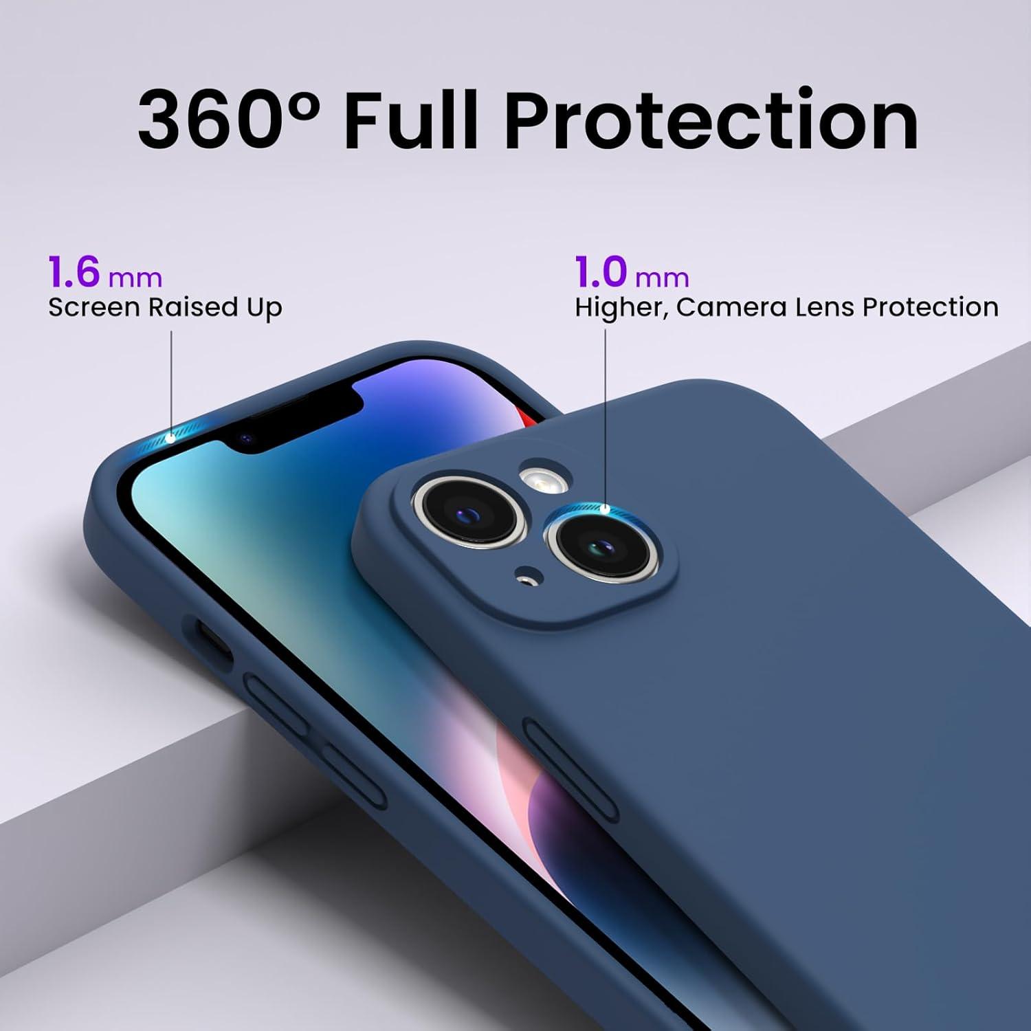 ORNARTO iPhone 14 Hülle 6,1 Zoll 2022 - Screen Schutzfolie - Silikon Case