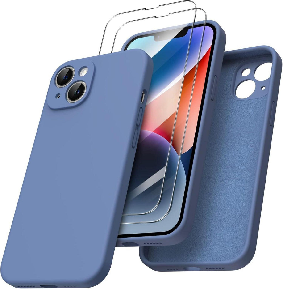 iPhone 14 Plus Hülle 6,7 Zoll 2022 2 Screen Schutzfolien Flüssigem
