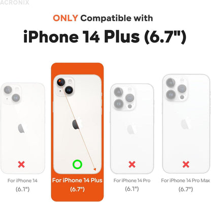 iPhone 14 Plus Hülle mit Panzerglas Schutzfolie - Rote