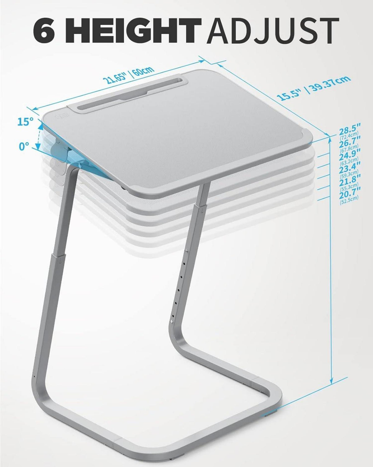 Beistelltisch Laptoptisch höhenverstellbar Couchtisch Getränkehalter