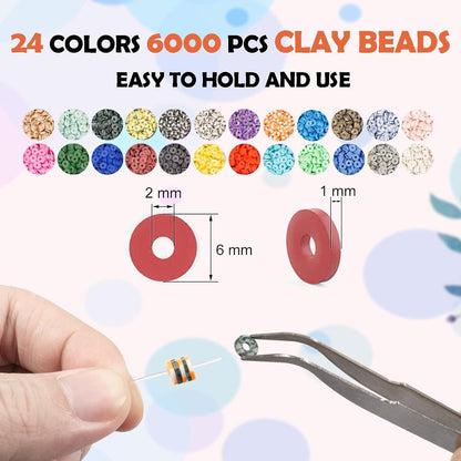 Polymer Clay Perlen Set 8500+ Stück für Armbänder & Schmuckherstellung