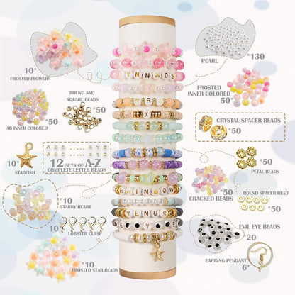 Polymer Clay Perlen Set 8500+ Stück für Armbänder & Schmuckherstellung
