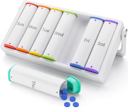 Tablettenbox 7 Tage Pillendose 2 Fächer Medikamentenbox Tabletten