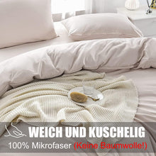 Beige Mikrofaser Bettwäsche Set 200x200 + 2x 80x80cm
