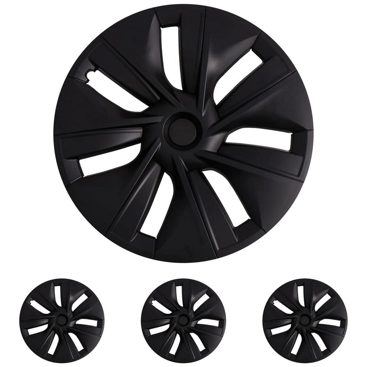 Radabdeckung Tesla Model Y 19 Zoll Matt Schwarz Gemini Stil
