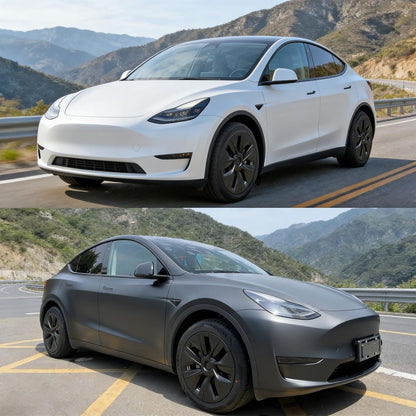 Radabdeckung Tesla Model Y 19 Zoll Matt Schwarz Gemini Stil