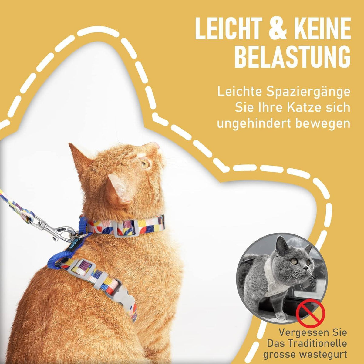 Katzengeschirr Ausbruchsicher Blau S