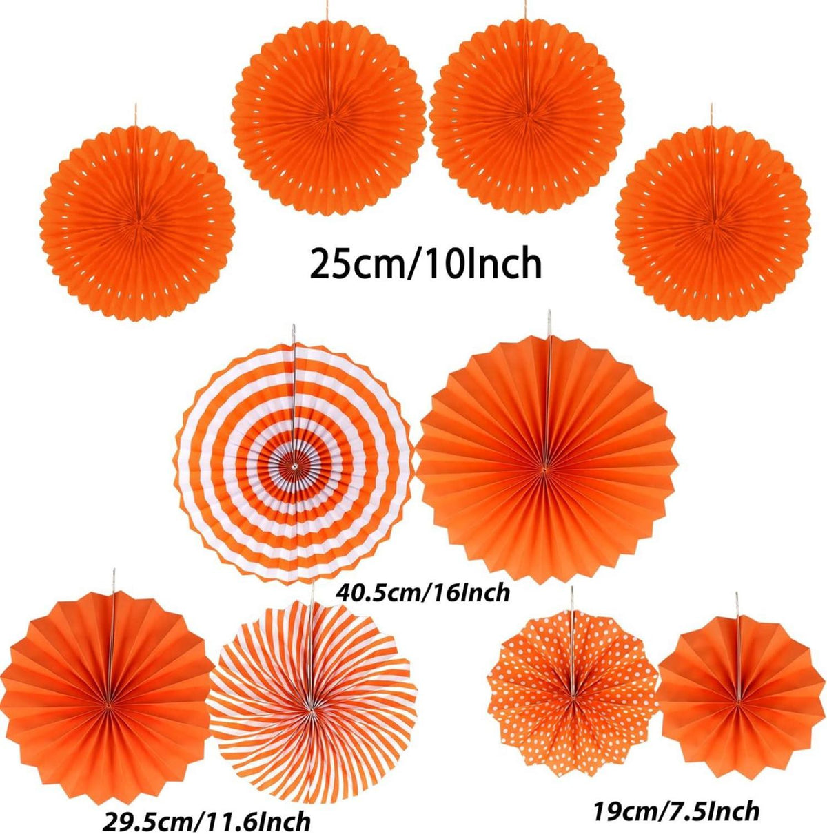 ZERODECO Party Deko Orange Papier Pompoms Girlande 41 Stück
