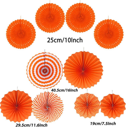 ZERODECO Party Deko Orange Papier Pompoms Girlande 41 Stück