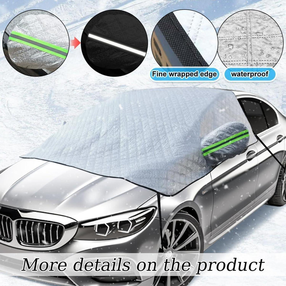 Frontscheibenabdeckung Auto Winter 230x145cm – Eisschutz & UV-Schutz