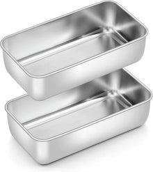 TEAMFAR Brotbackform 2er Set Edelstahl Kastenform Königskuchenform