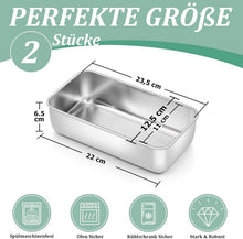 TEAMFAR Edelstahl Brotbackform 2er Set Kastenform für Kuchen