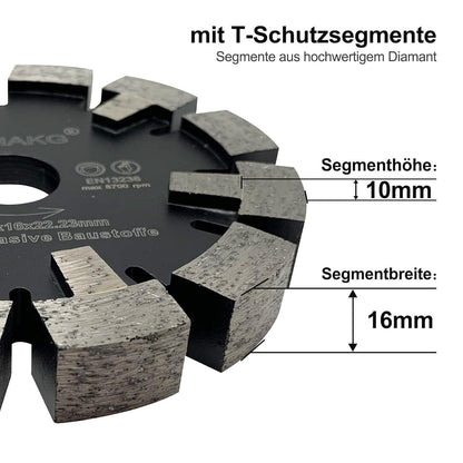 Diamant-Trennscheibe 120mm für Fußbodenheizung, 16mm Nutbreite