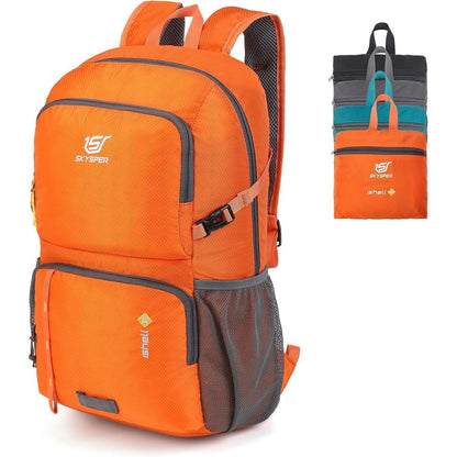 Faltbarer Wanderrucksack 30L mit Nassfach, wasserfest, orange