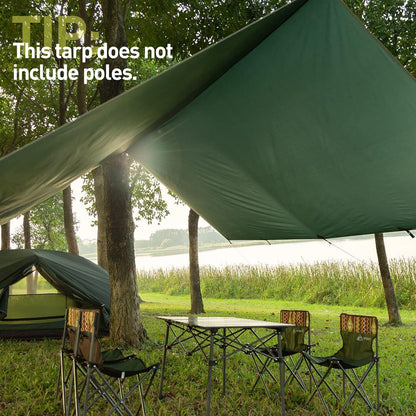 Bessport Zeltplane Camping Tarp 3m x 4m Wasserdicht PU3000 Hängematte Ösen