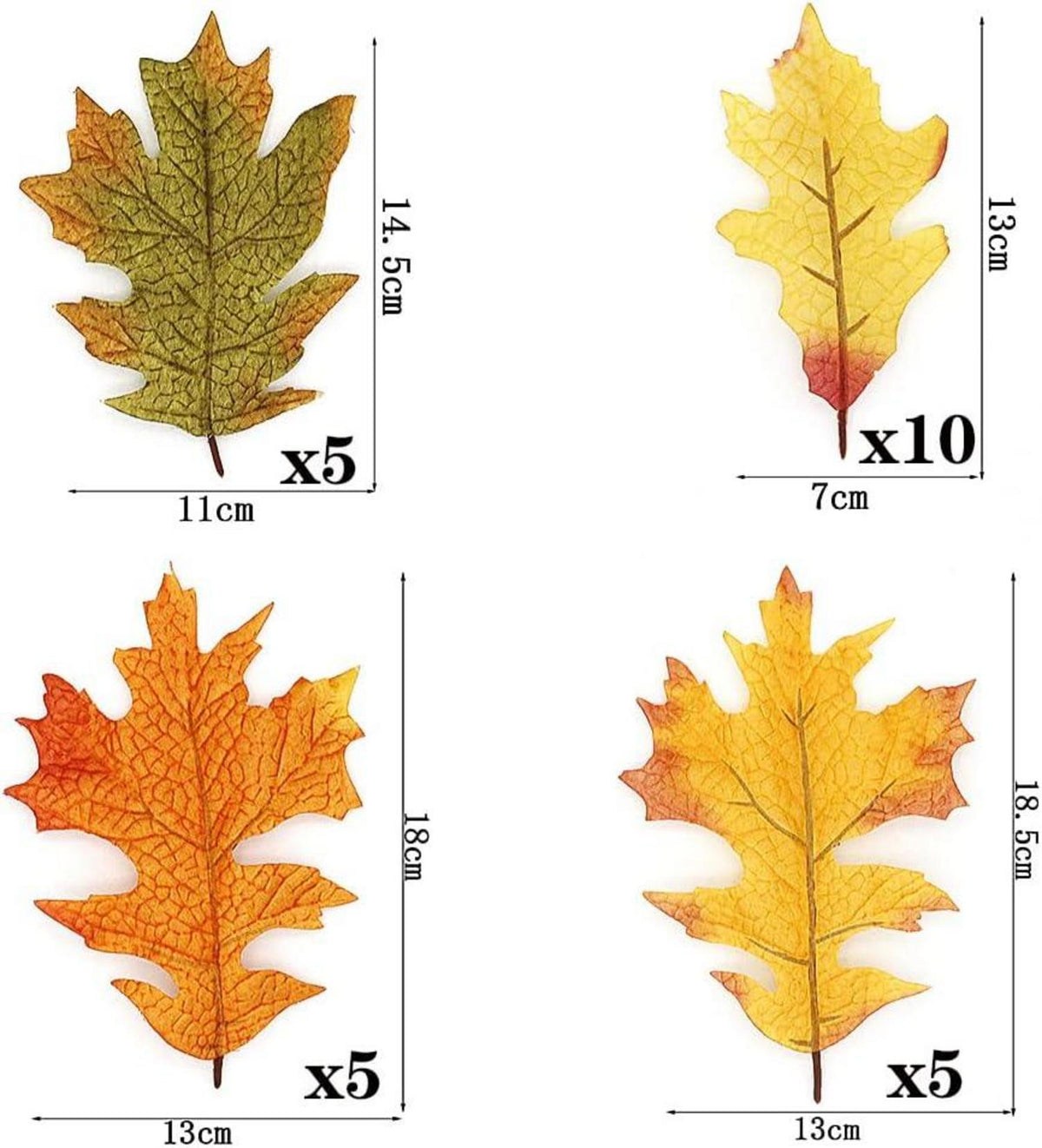Künstliche Herbstblätter für Basteln & Dekorationen 25 Stück