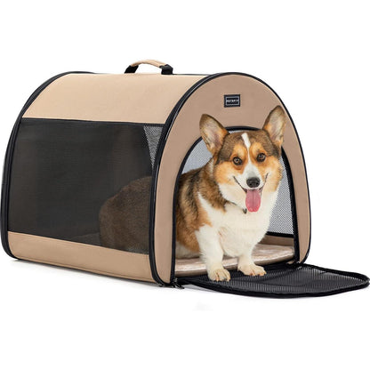 Faltbare Hundebox M – Atmungsaktiv & Tragbar mit Kissen
