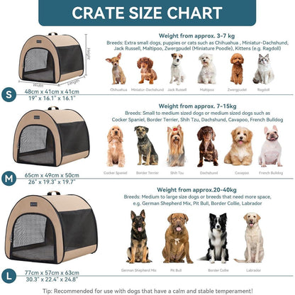 Faltbare Hundebox für kleine Hunde & Katzen – Tragbar & Atmungsaktiv