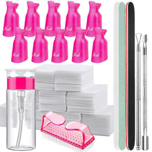 Nagellackentferner Werkzeuge Nagel Clips Kappen Set Nagelbürste 100ML