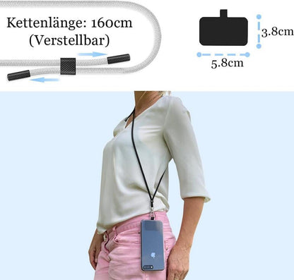 Universal Handykette Smartphone Umhängeband Schlüsselband Blau