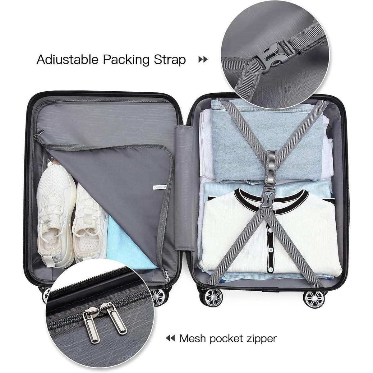 Koffer Trolley M (55cm) Apfelgrün mit TSA Schloss