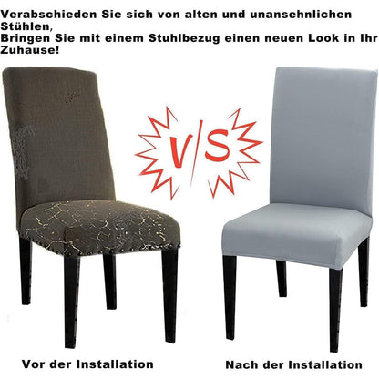 Stretch Stuhlhussen 4er Set – Beige für Esszimmer & Bankett