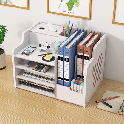 Holz Schreibtisch Organizer – Große Kapazität & DIY Büroablage