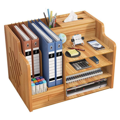 Holz Schreibtisch Organizer – A4 Papier & Büro Aufbewahrung