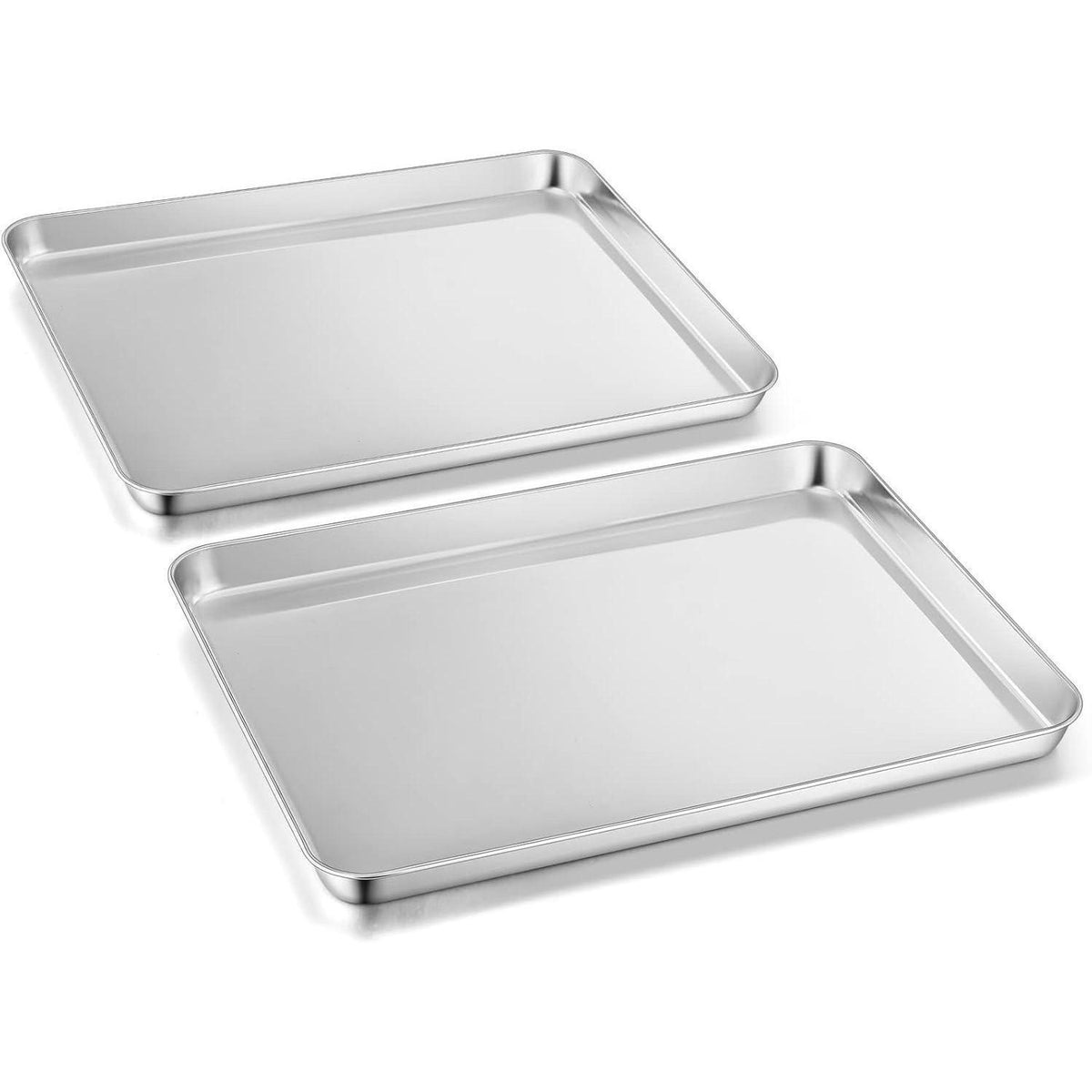 Edelstahl Backblech 2er Set, Spülmaschinenfest, 31,4x24,6cm