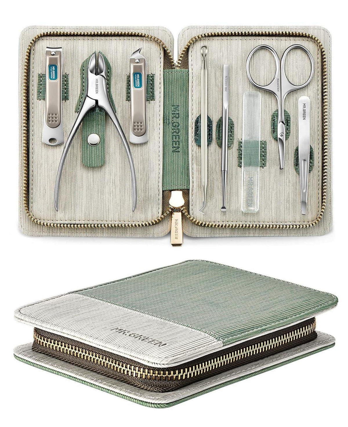 Maniküre Pediküre Set 8 in 1 Professionelles Nagelset mit Ledertasche
