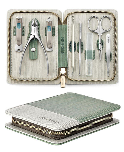 Maniküre Pediküre Set 8 in 1 Professionelles Nagelset mit Ledertasche