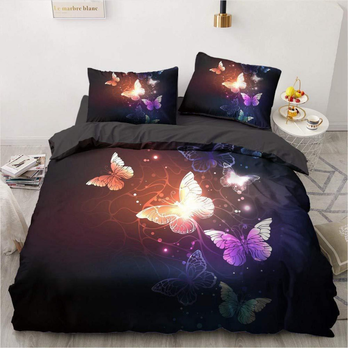 Bettwäsche-Set Schmetterling 135x200 cm, 4-teilig