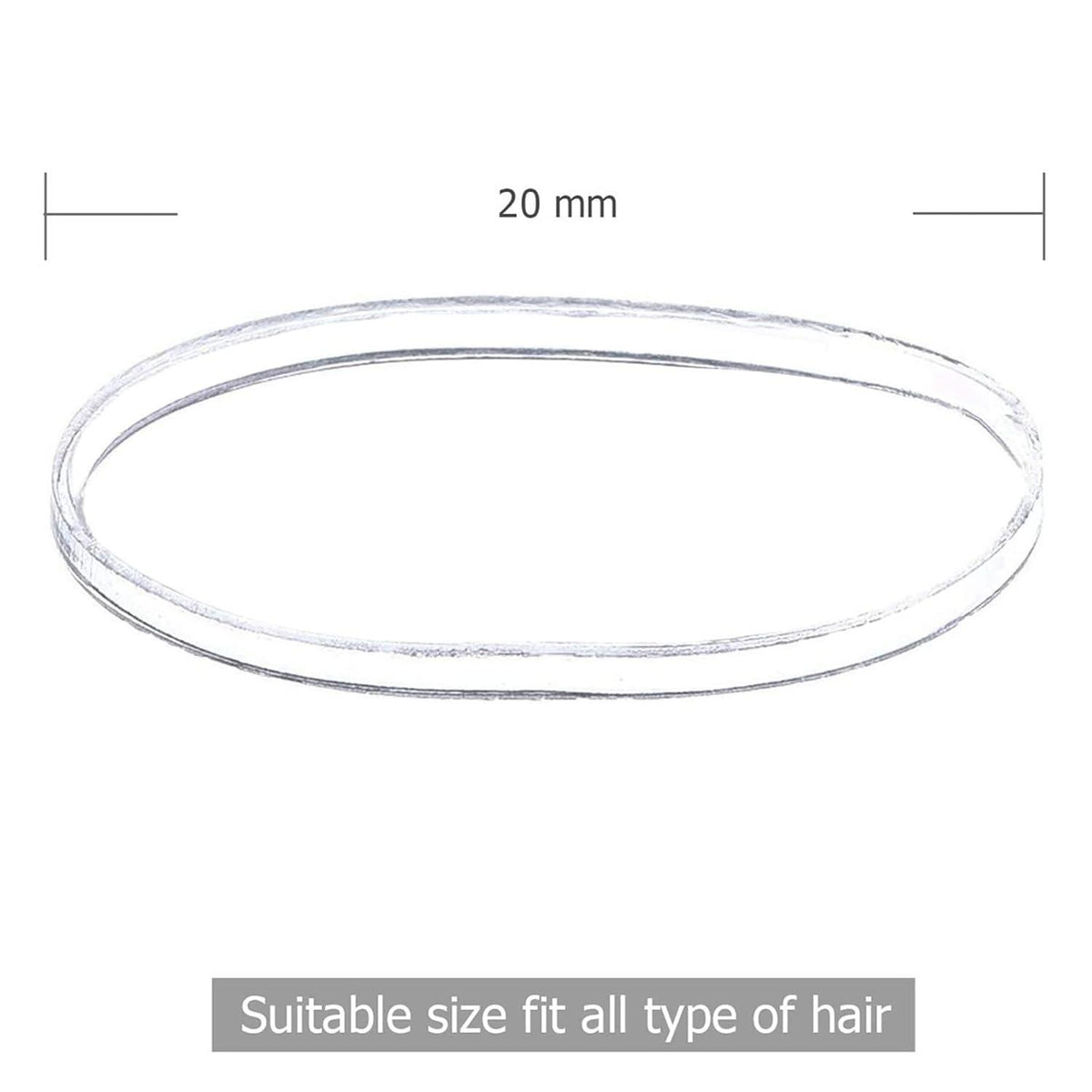 Durchsichtige Mini Haargummis ×250pcs für Frauen Mädchen
