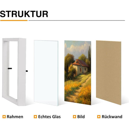 Doppelter Bilderrahmen 13x18 Holz Glasfrontständer Desktop