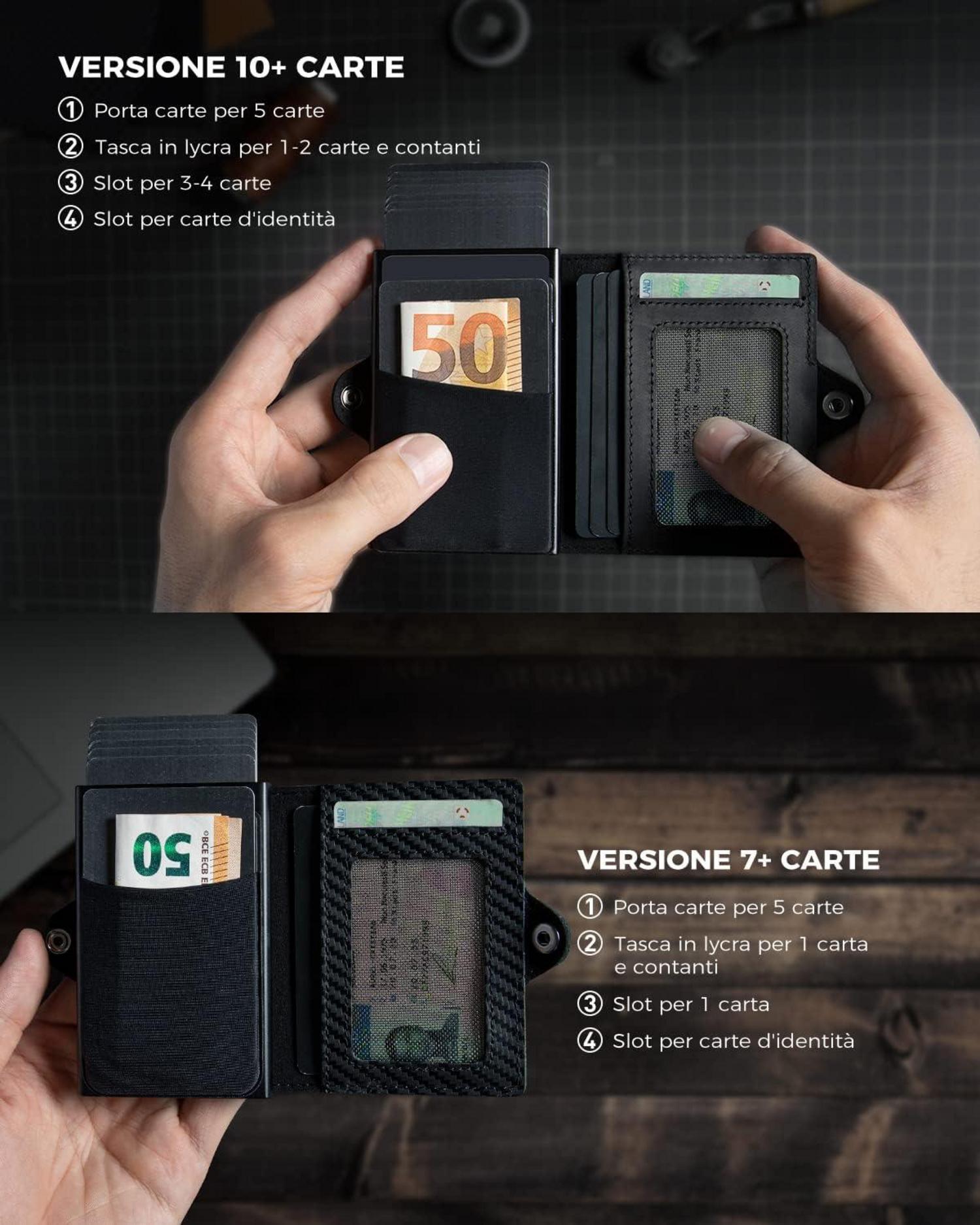 RFID Kartenetui Herren Wallet mit Münzfach Airtag Schutz