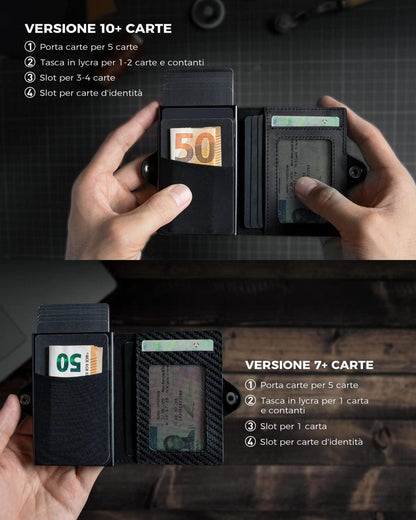 RFID Kartenetui Herren Wallet mit Münzfach Airtag Schutz