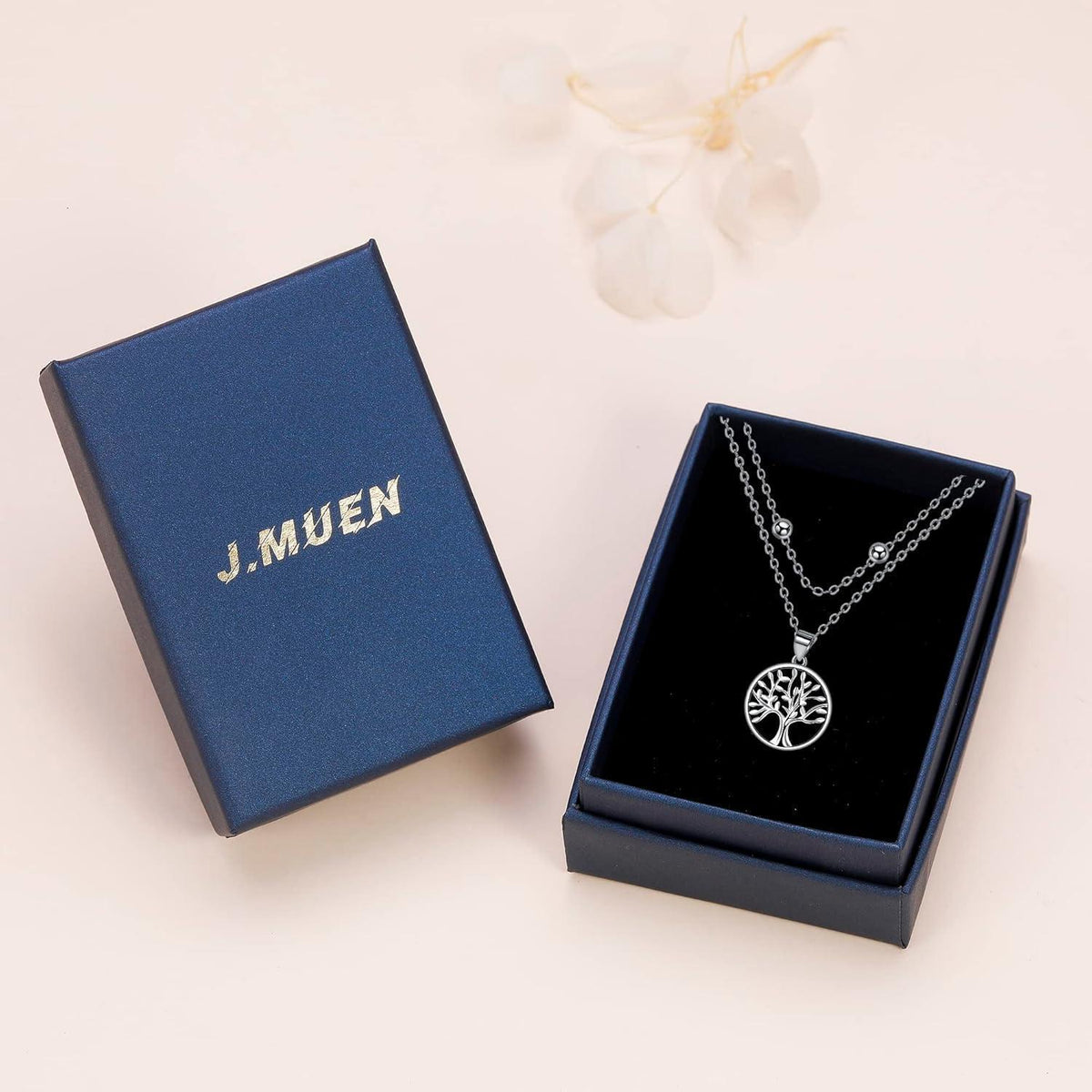 Damen Halskette Lebensbaum 925 Silber, Geschenk für Sie