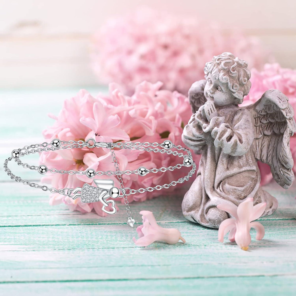 Damen Armband 925 Silber Schutzengel Geschenk Muttertag Weihnachten