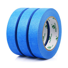 3er Pack professionelles blaues Malerband 24mmx50m Premium Krepppapier