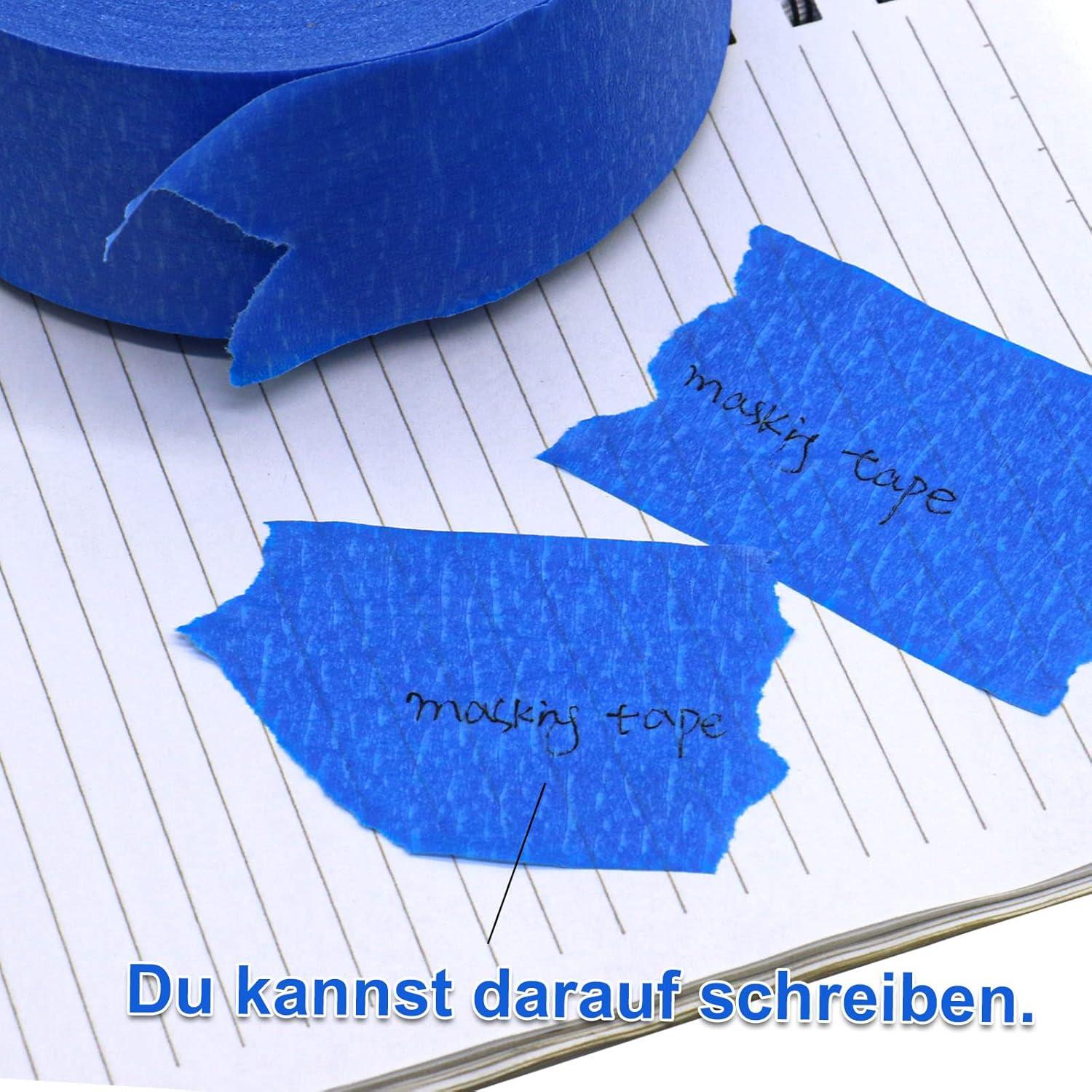 Malerband Kreppband 48mmx50m Blau 2 Rollen - UV-beständig & leicht abnehmbar
